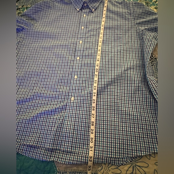 Izod Classic Fit Button Down XL Teal/Purple/Grey - Picture 9 of 11